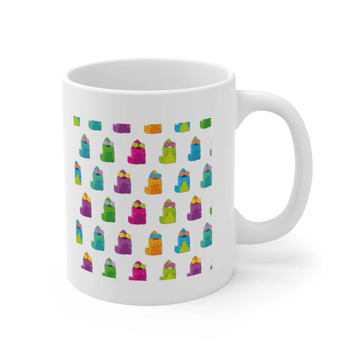 Solar Opposites Neon Pupa White Mug - Solar Opposites official Mugs & Drinkware merch