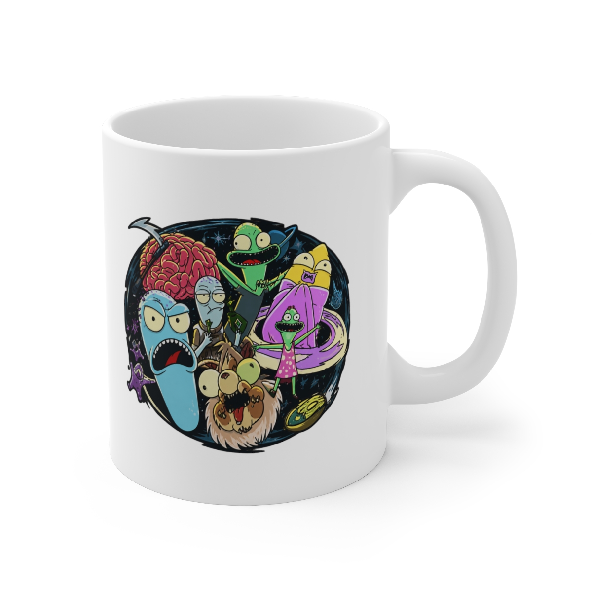 Solar Opposites Group Illustration White Mug