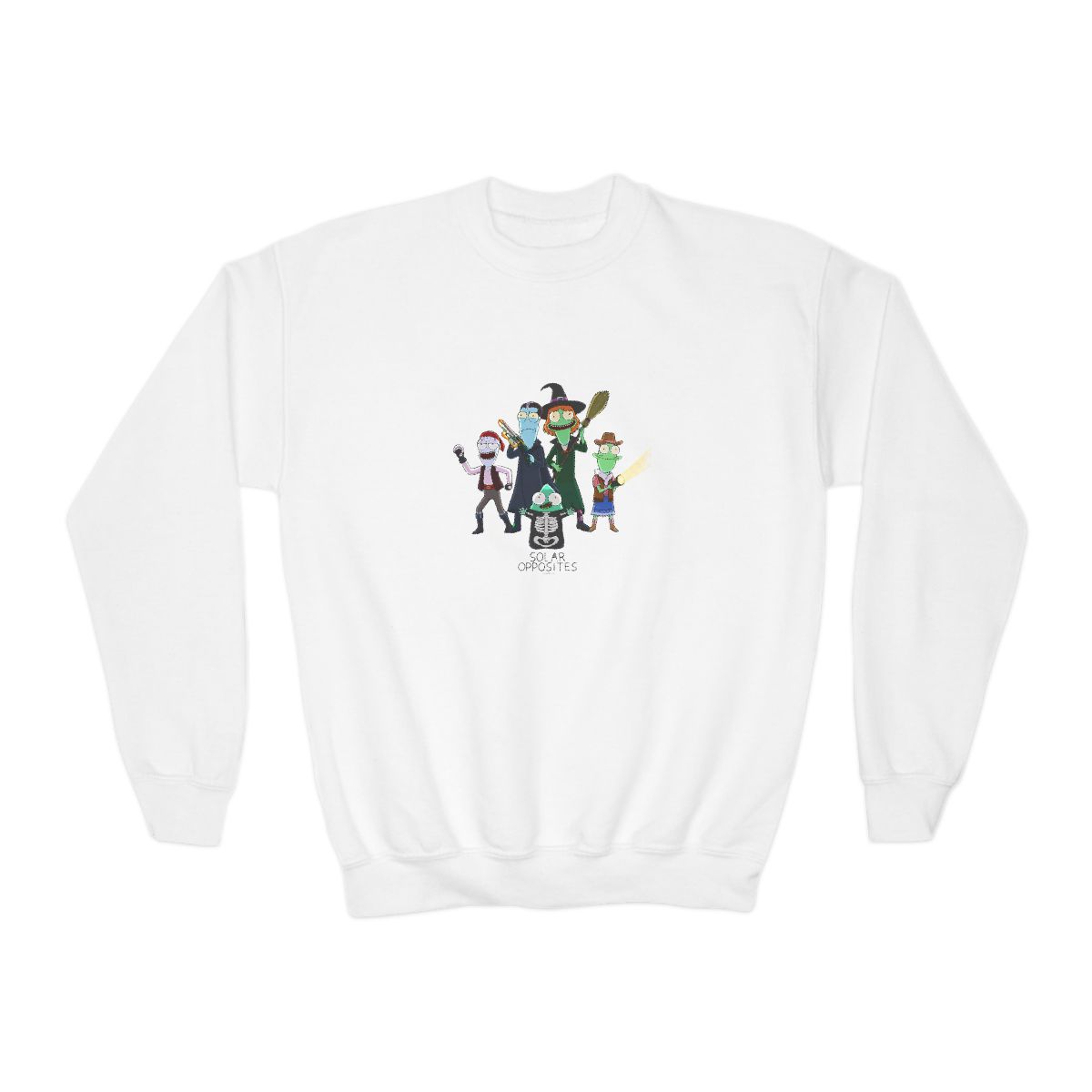 Solar Opposites Halloween Fleece Crewneck Kids Sweatshirt